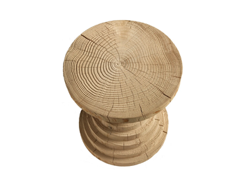 ASTRATI - Low solid cedar wood stool by Riva 1920 - view 3